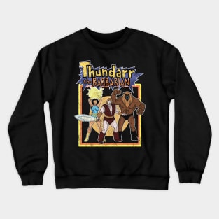 Retro Thundarr The Barbarian Distressed Style Crewneck Sweatshirt